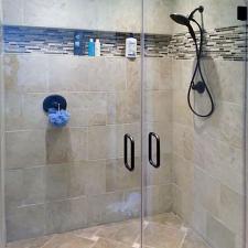 Double inline frameless shower enclosure dallas 05